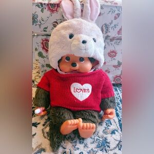 Monchhichi very large vintage boy doll